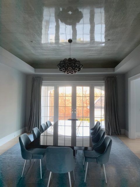 gray high gloss ceiling